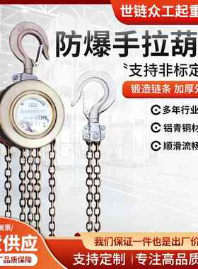 铜HBSQ防爆手拉葫芦防爆铝青铜合金倒链化工圆形环链手拉葫芦