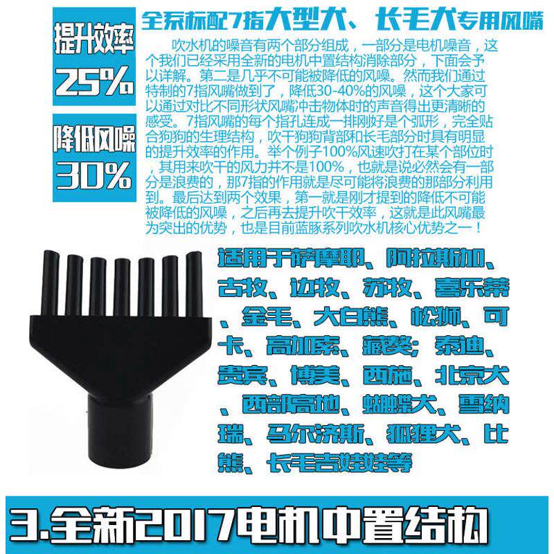 蓝豚宠物吹水机猫咪洗澡烘干狗狗吹风大功率低噪大型犬加热吹毛机