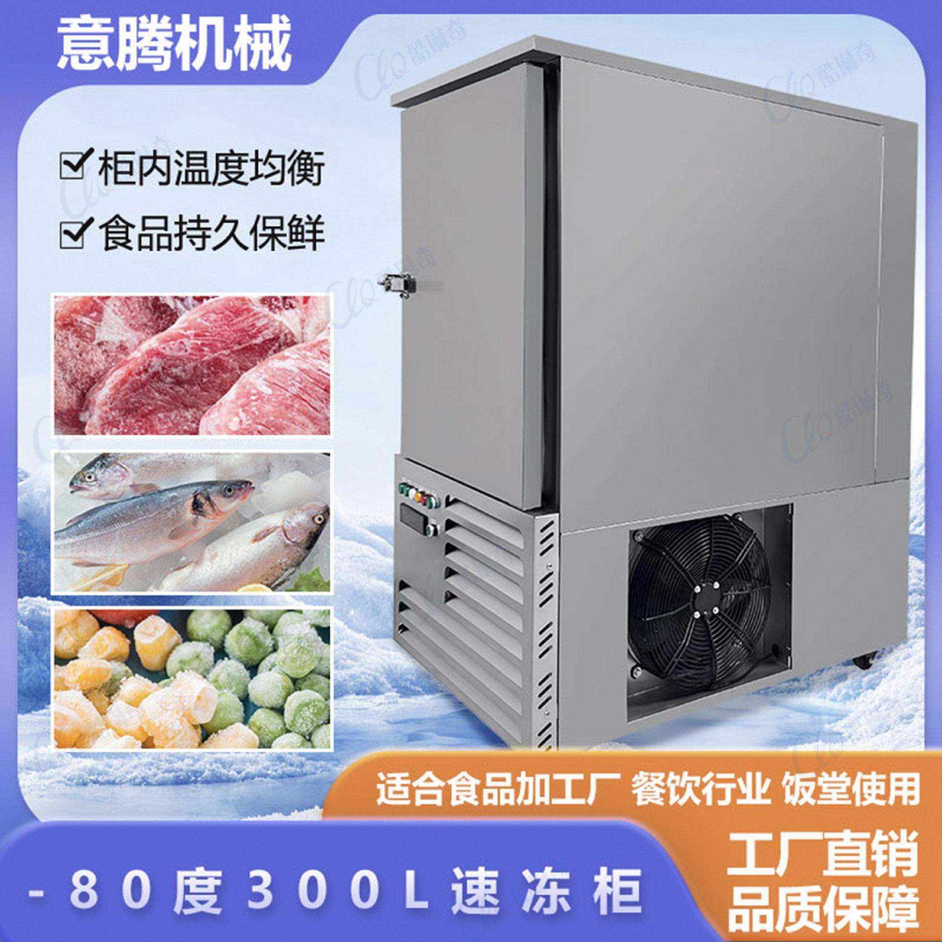 海上游轮 牛肉片 生鱼片手推插盘式速冻柜 面食速冻厂家