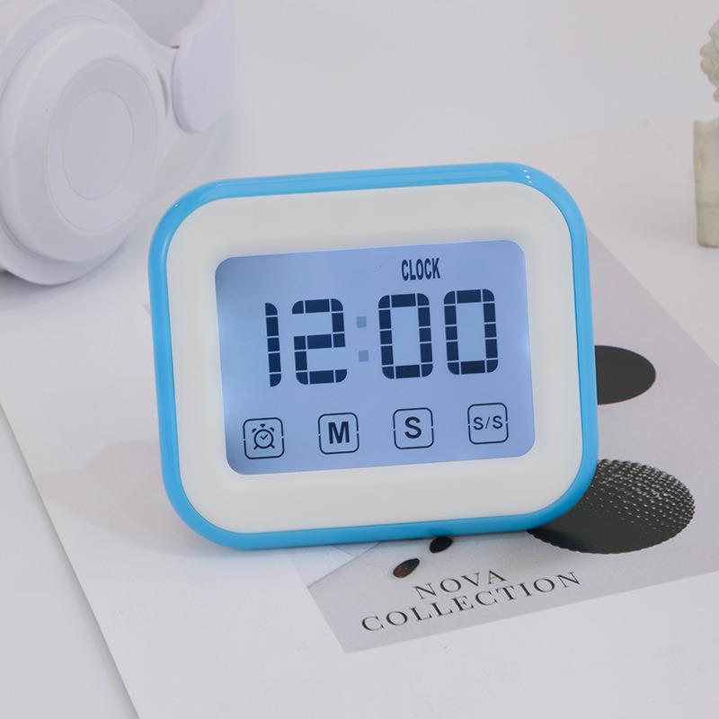 新款直销学生触摸屏电子计时器 厨房 12/24小时制电子定时器 计时