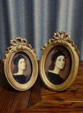 欧式宫廷风格复古怀旧摆台挂墙两用树脂相框古典照片墙复古艺术