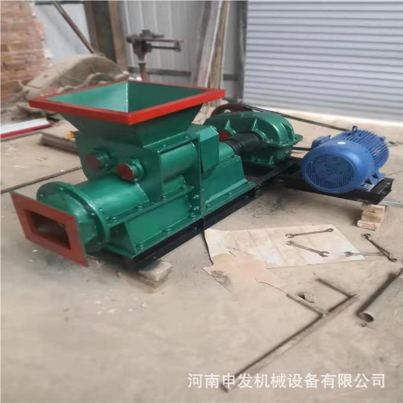 螺旋烧挤空压式秸心煤棒机烤木炭多种秆煤粉制碳机液压碳粉煤棒成