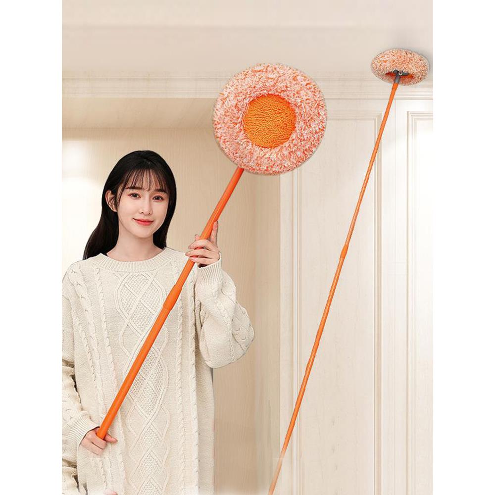 【天猫正品】长杆伸缩太阳花拖把家用多功能擦墙天花板除尘掸拖布