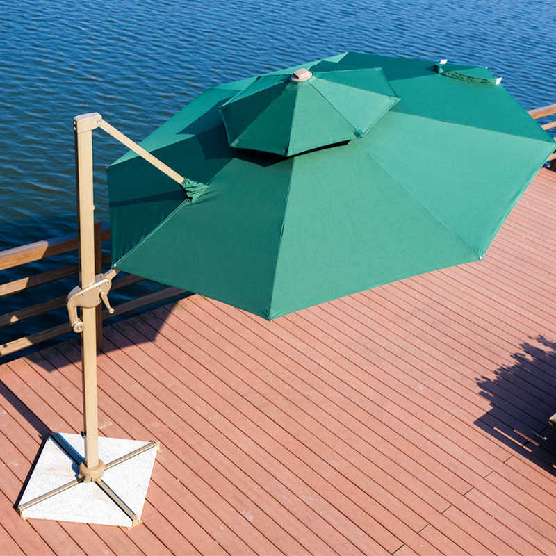 户外庭院土豪金遮阳伞 高档室外阳台商用罗马伞太阳伞 广告伞