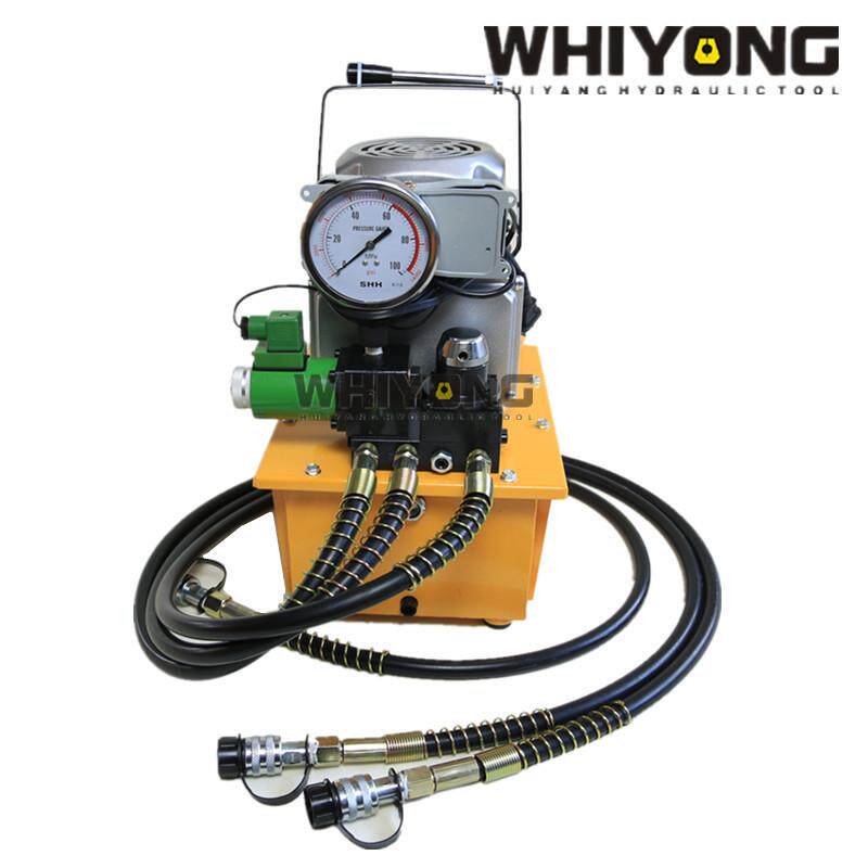牌三通阀电动液压泵三油路铜芯电机HYDHP-720F3超高压脚踏泵