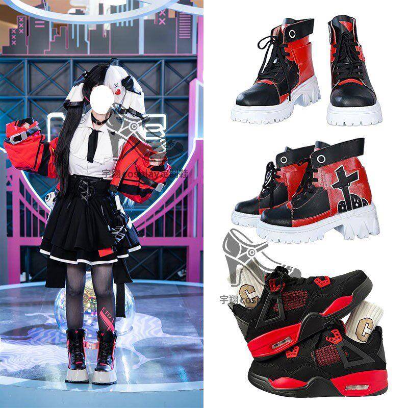 安魂曲cos鞋异环女cosplay专用道具平替系带增高鞋二次元游戏漫展图片