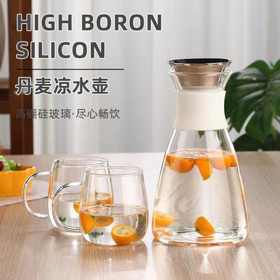 耐热玻璃冷水壶北欧风格solo凉水壶大容量家用防爆果汁壶扎壶