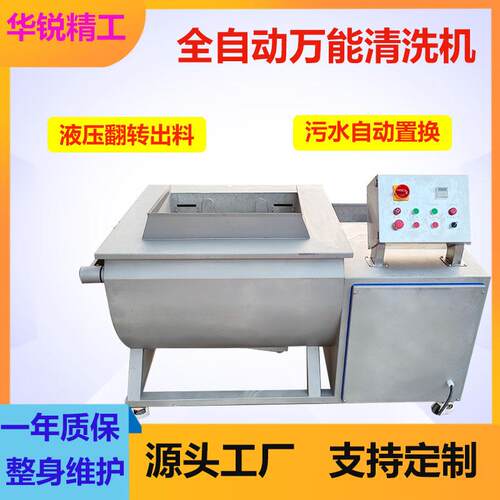 全自动解冻涡流清洗机排骨清洗机海产品虾米万能清洗机自动翻转筐