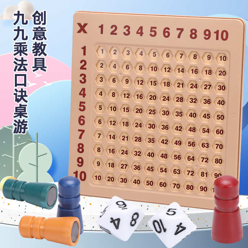 磁力九九乘法口诀表运算儿童早教99乘法表小学生益智桌游玩具教具