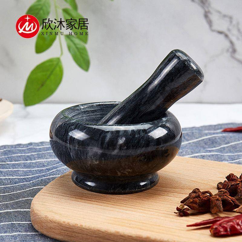 新款直销跨境小号大理石捣蒜器手动迷你研磨器石头蒜臼子捣蒜泥钵