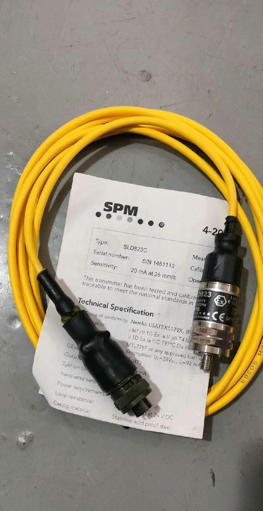 全新转速传感器SLD823C  S/N1451113现货议价