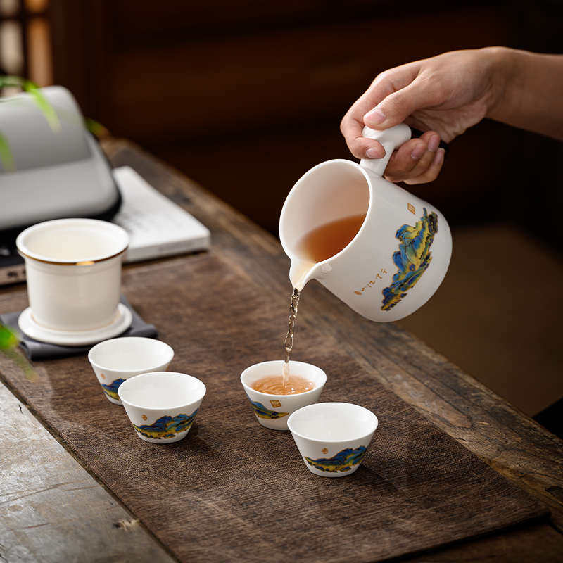 陶瓷旅行过滤分离茶水快泡茶套装千里开业杯礼江山礼品杯随手客,餐饮具,马克杯,淘宝优惠券,粉丝福利购,淘宝优惠卷