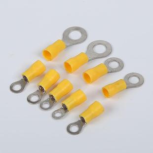 RV5.5 8圆预端子R形V冷压线鼻子预50缘绝缘冷绝压端头铜线耳