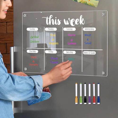 PYLV Fridge Magnet Sticker Calendar Board Planner Reusable M