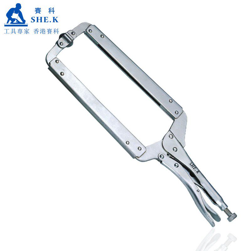 赛科方口大力钳焊接工具加力钳子固定夹万用省力钳18寸C型大力钳