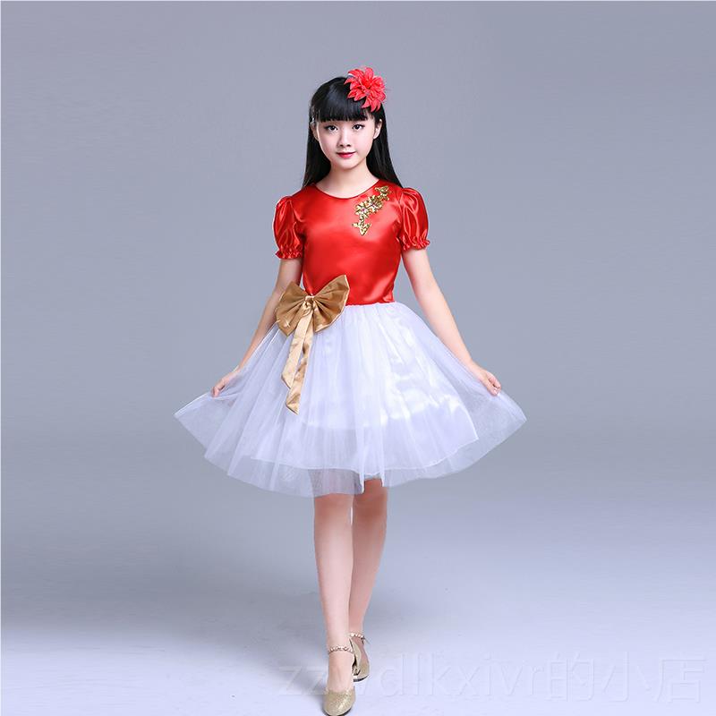 新款六儿演出服中小学生合唱男女童诗一朗诵服装表演服幼童歌儿舞