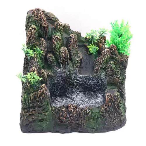 鱼缸造景新流ZKZ沙瀑款布水族箱草缸动浑态布景不水流沙假山创意