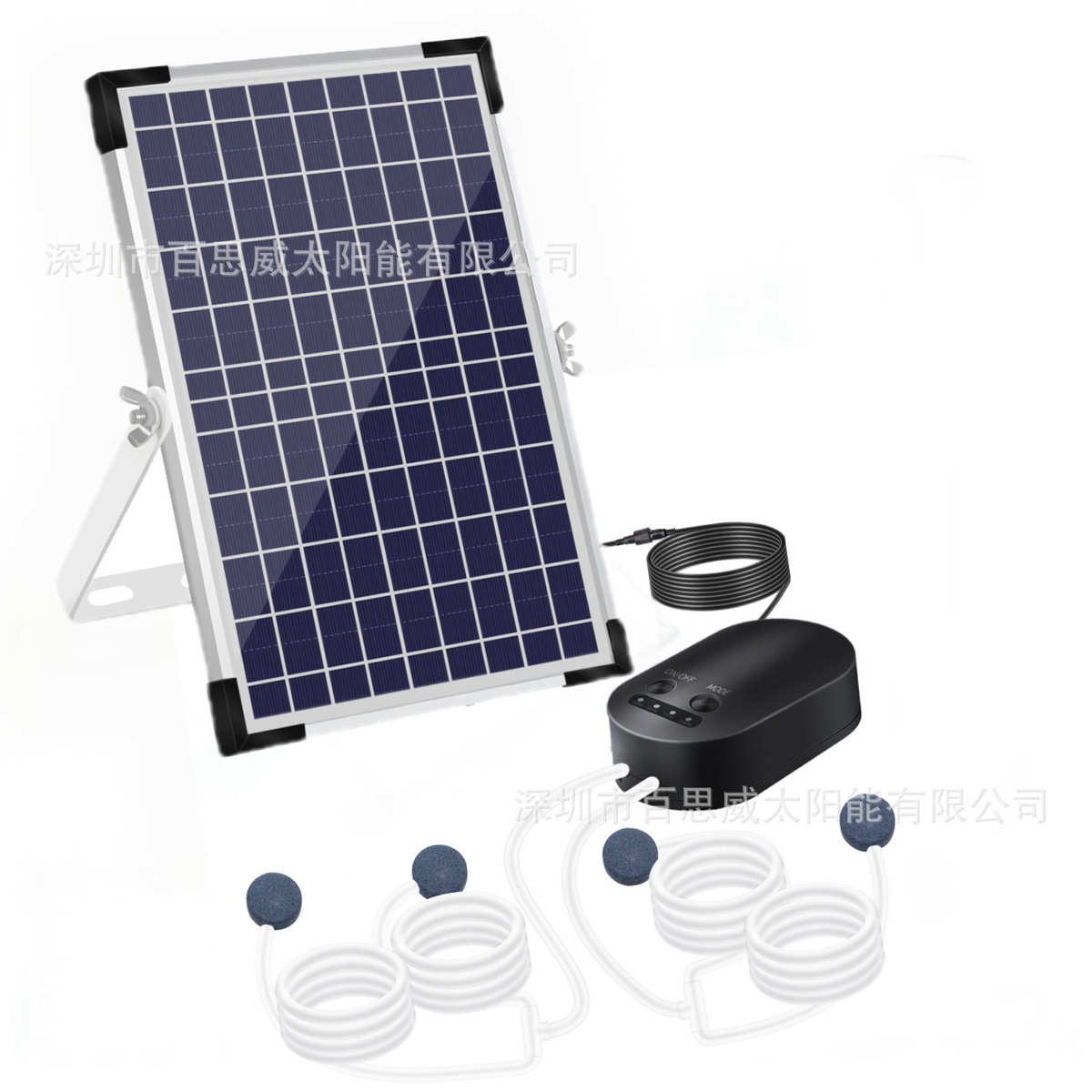 氧大功率10w供氧庭院泵泵增模式氧太阳能节鱼池可调增蓄电水族带