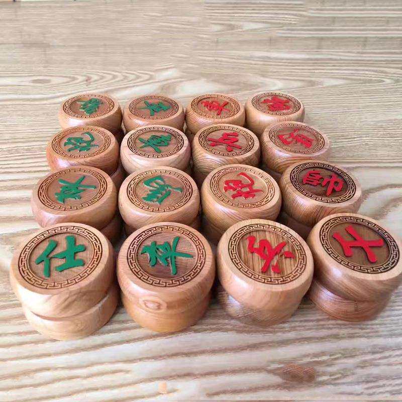 红豆杉中国象棋 实木雕刻 木质工艺品 摆件