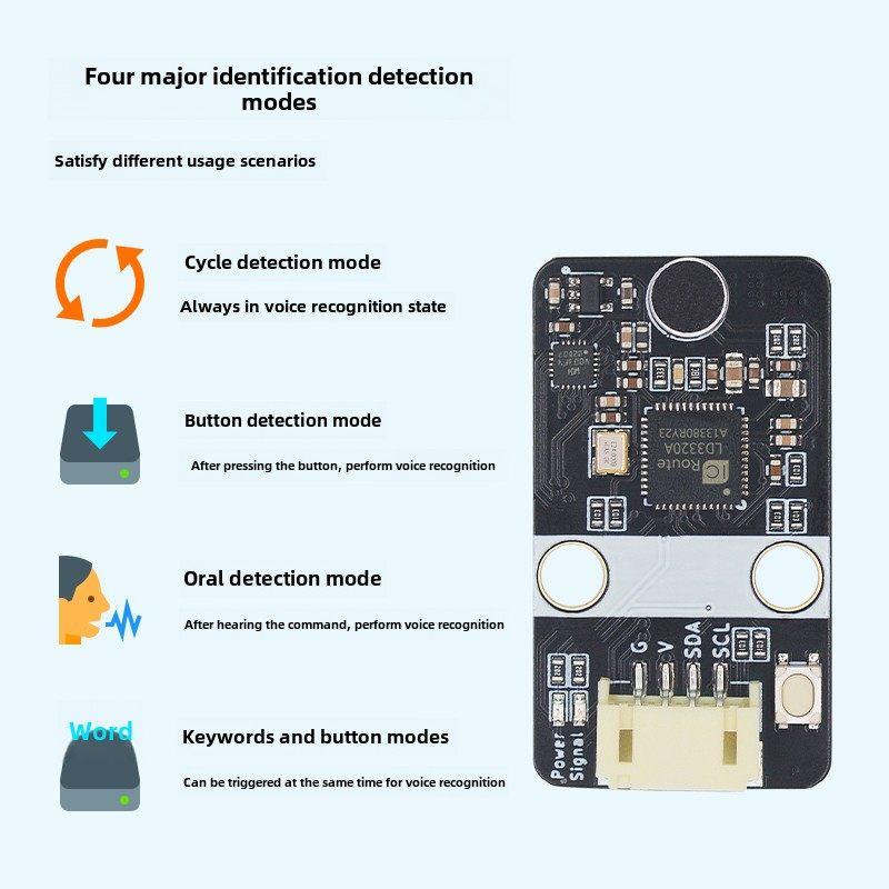 语音识别模块LD3320非特定人声智能语音交互兼容arduino/microbit图片