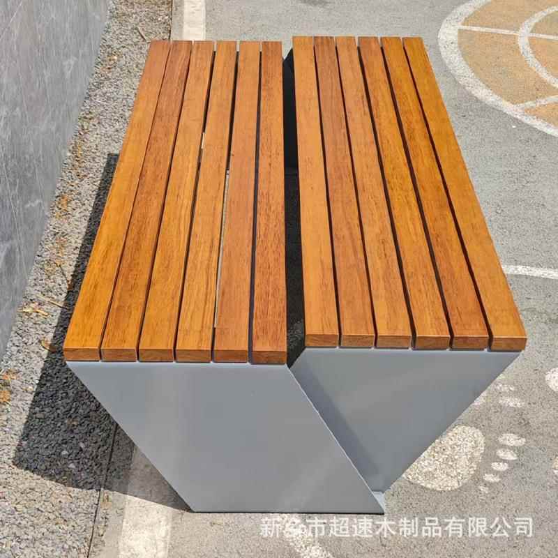 不锈钢公园椅户外长庭院小区长DV02条子凳外防腐木塑椅木休闲室长