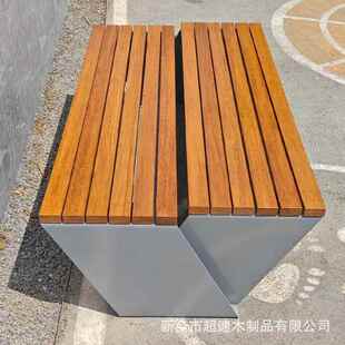 不锈钢公园椅户外长庭院小区长DV02条子凳外防腐木塑椅木休闲室长