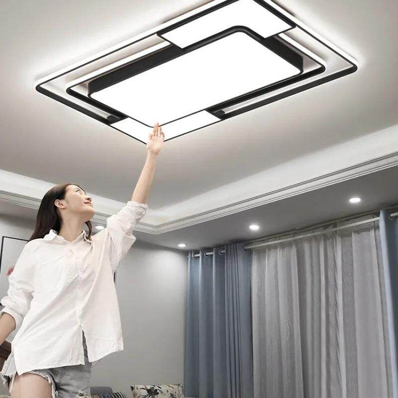 大气客厅智能家居餐厅卧室灯现代简约led智能吸顶灯全套语音灯具