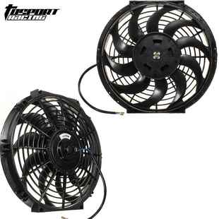 汽车改装 80W发动机散热器油冷电拉推风机叶片 通用超薄12