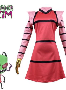 外星入侵者ZIM连衣裙 cos服 魔幻入口cosplay 万圣节套装厂家