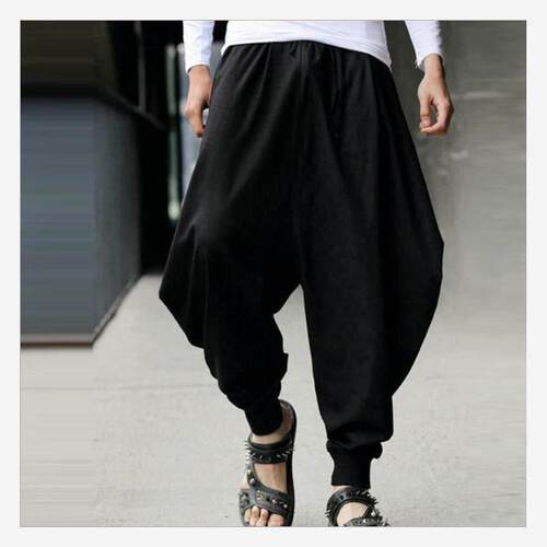 Men Harem Pants Cotton Linen Loose Baggy Trouser Gypsy Pants