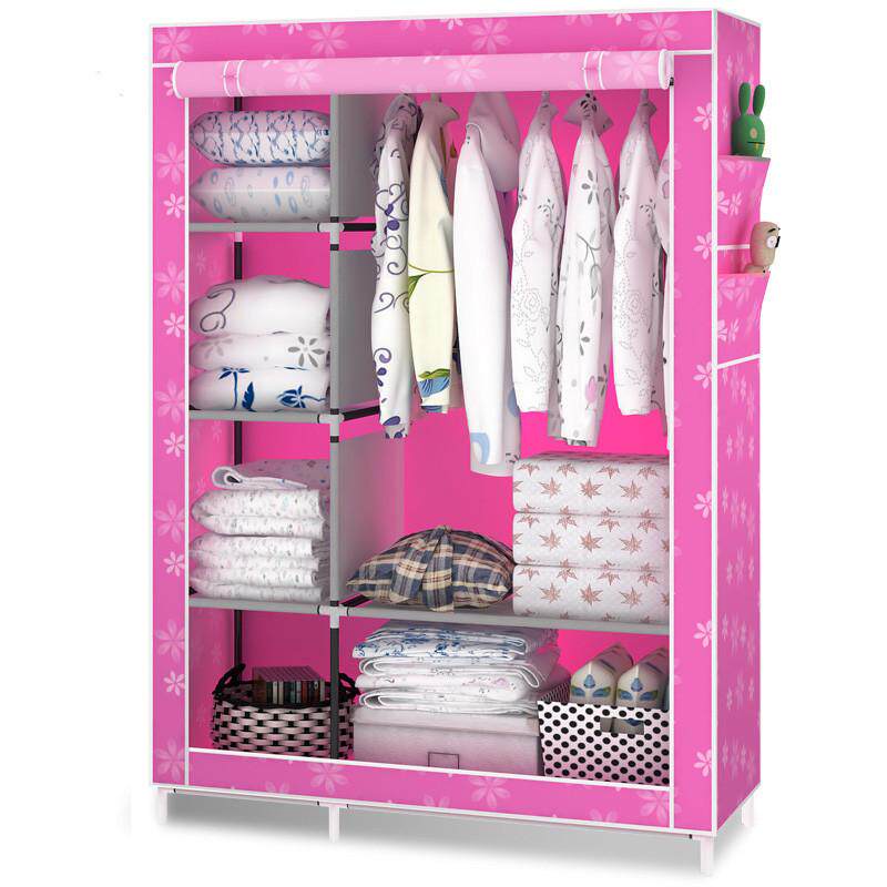 衣柜简易布衣柜小号宿舍学生租房布艺组装柜子折叠单人收纳挂衣橱