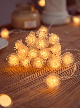 户外露花营UWF气氛灯串瑰束灯带led小彩生日求灯婚室玫内布置装饰