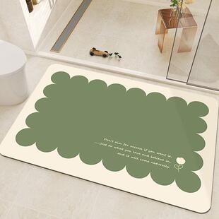 浴室吸水卫生间硅藻泥地点脚垫子ins防滑速干软垫洗手间门口地毯