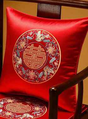 新式字结婚抱枕红色中靠喜庆垫沙发靠枕新婚靠Kpkn7MC3喜背枕