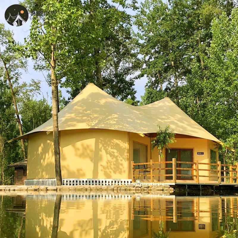 宁外双峰001露营旅游度辽假村豪华峰形房户外民宿营地酒店帐野篷