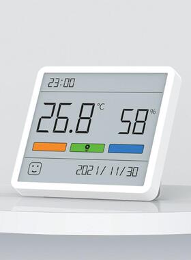 ZQAATuMn-TH1杜室克温湿度a计高精准内时钟壁挂式湿温度计