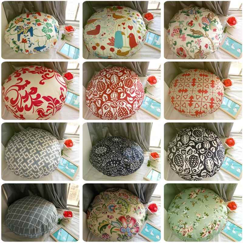 阳台飘窗加厚蒲团坐垫布艺榻榻米垫瑜伽可拆洗圆形抱枕靠垫套定做