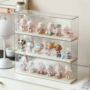 盲盒收纳展示架泡泡压克力盒模型Figure框积木娃娃透明盒子柜墙