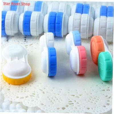 5/10 pcs lot Colored Contact Lenses Case L+R Contact Lens Ca