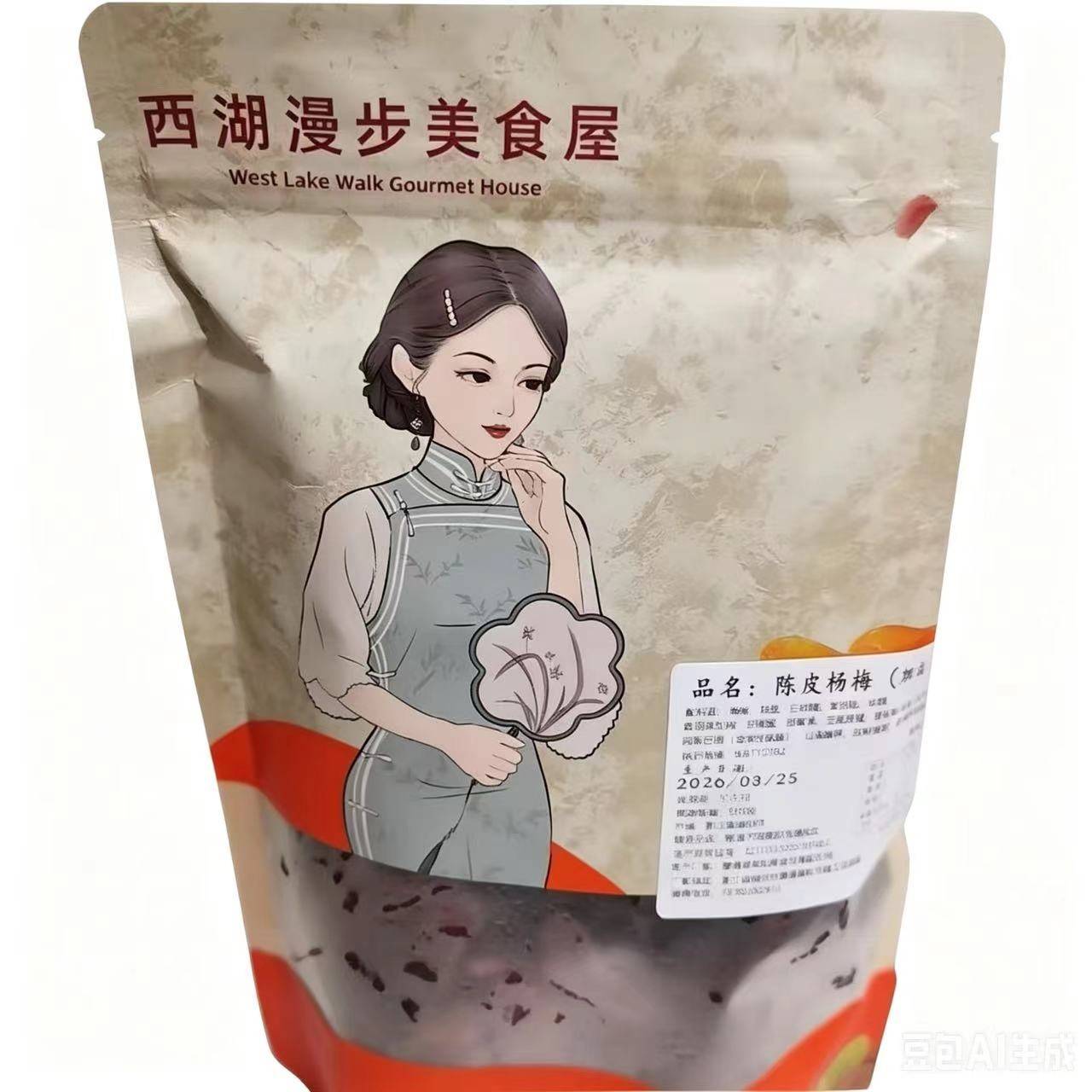 德清麦酸酸陈皮鲜杨梅干500g咸甜九制味浓 回味好凉果果脯蜜饯