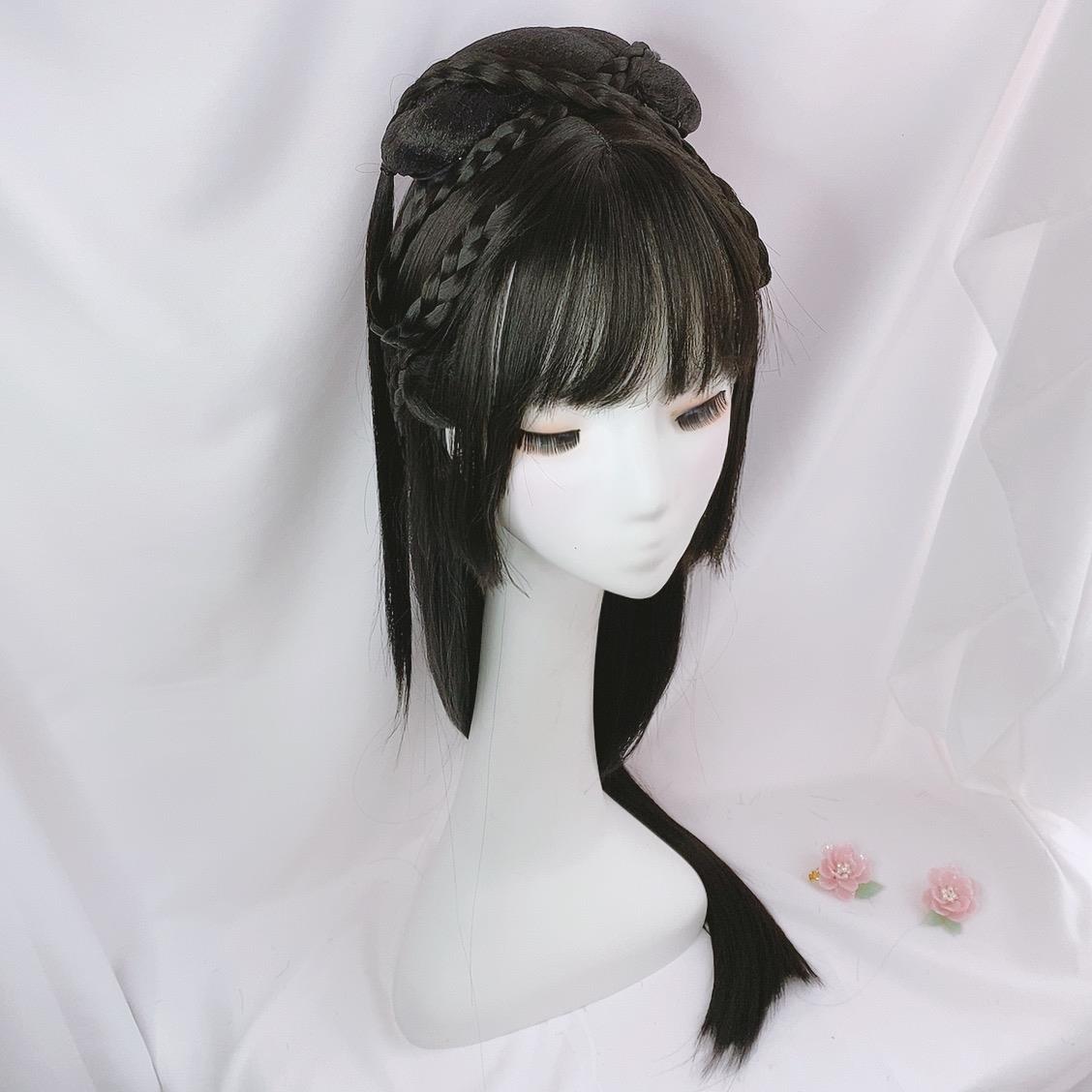 高档汉服发女型汉万用古装服假毛整顶假发古装造古代假假发女头套