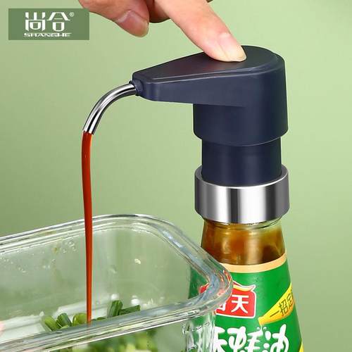 蚝油瓶按压嘴泵头家用耗油挤压嘴按压式调味酱定量神器