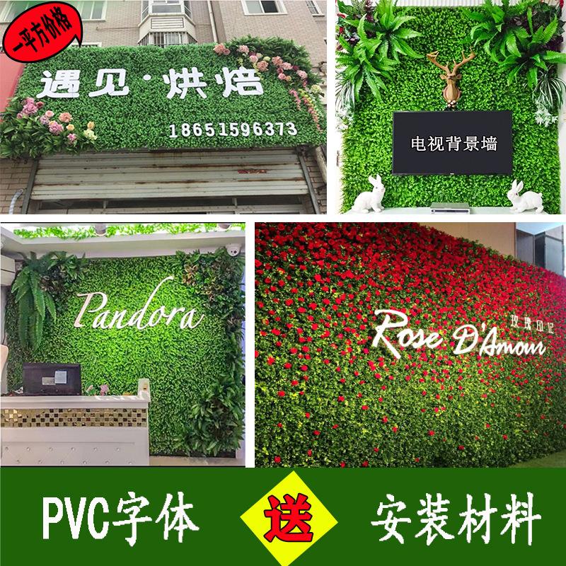 仿真植物绿植墙面装饰塑料假草坪墙门头室内户外绿草壁挂背景花墙