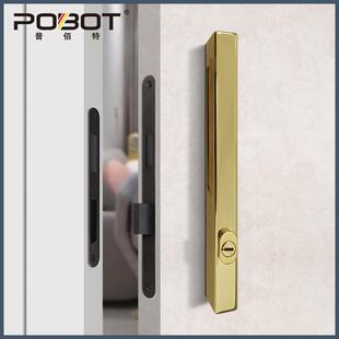 极简房门锁磁吸静音室内门锁卧室推拉门锁简约现代门把手机械锁具
