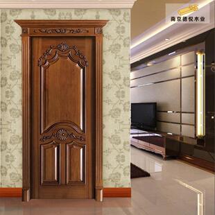 南京木门可订整套简约实木门水曲柳雕花烤漆房间室内门