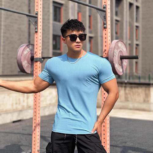 Men's short sleeved T-shirt, men's pullover base shirt,