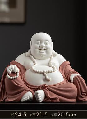 新款陶瓷弥勒佛像大入肚笑佛像弥勒带来财富和藏装宝饰乐禅宗客厅