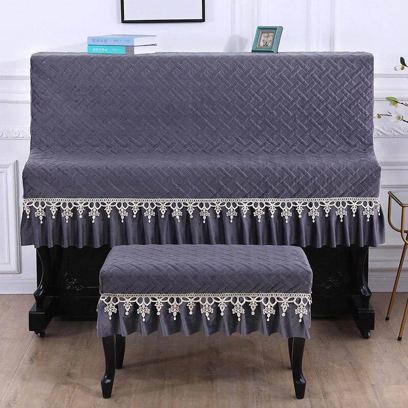 新的现代和简单的古典钢琴防尘盖半包欧洲钢琴盖布半盖可访问豪华