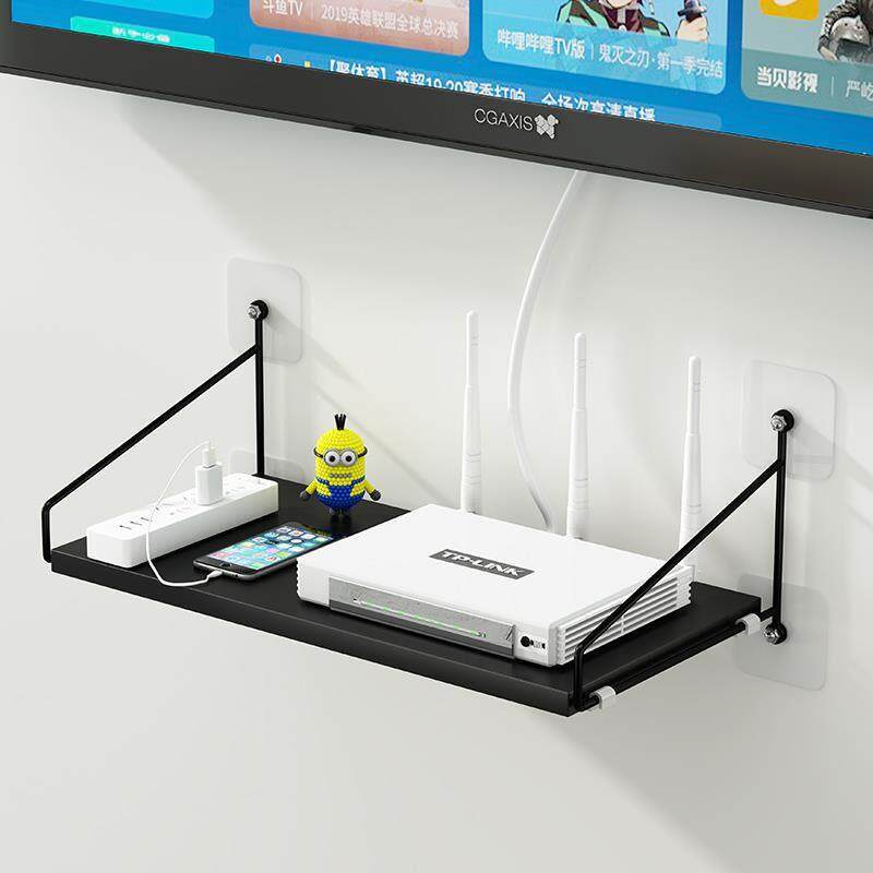 座机电话挂壁支架路由器散热器放路由器置物架免打孔托 托架极窄