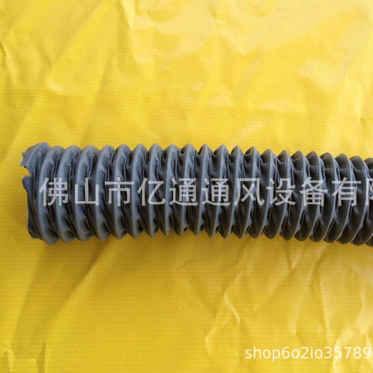 厂家直销 尼龙布管 耐高温灰色排风软管 阻燃通风管100mm10米